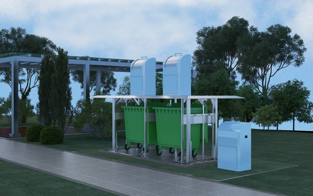 حاوية 1100 لتر المجلفنة