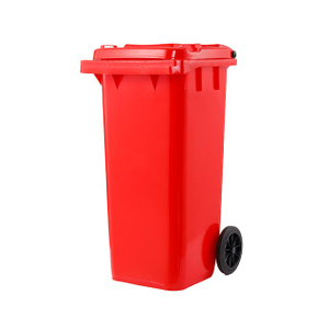 120L Two Wheels Mobile Outdoor Plastic Garbage Container 