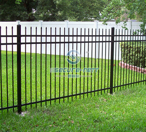 Press formed spear security fencing