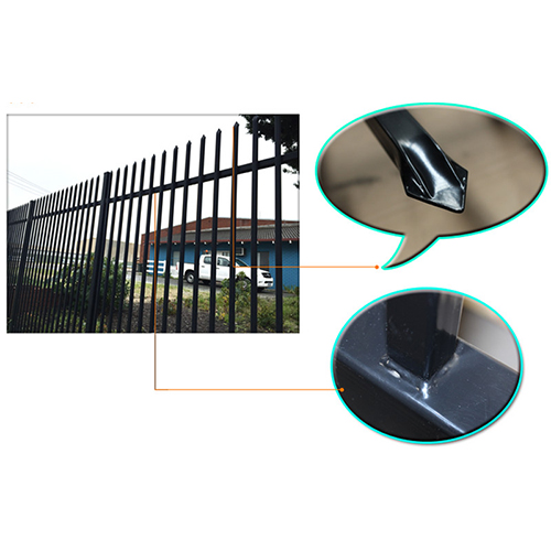 Press formed spear security fencing