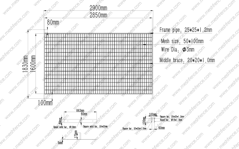Canada temporary fencing Conceptual Drawings