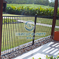 China Powder Coating Flat Top Steel Fence 