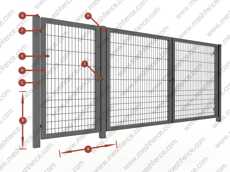 Wire Mesh Fence Gate