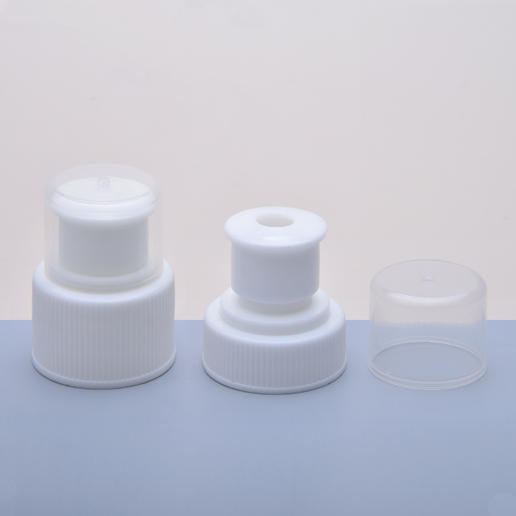 White Color Plastic Cap,24/410 28mm Push Pull Cap, 28/400 Push Pull Cap for Water Bottles