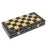 16" Wooden magnetic felted chess game set wooden chess board game interior storage chess pieces