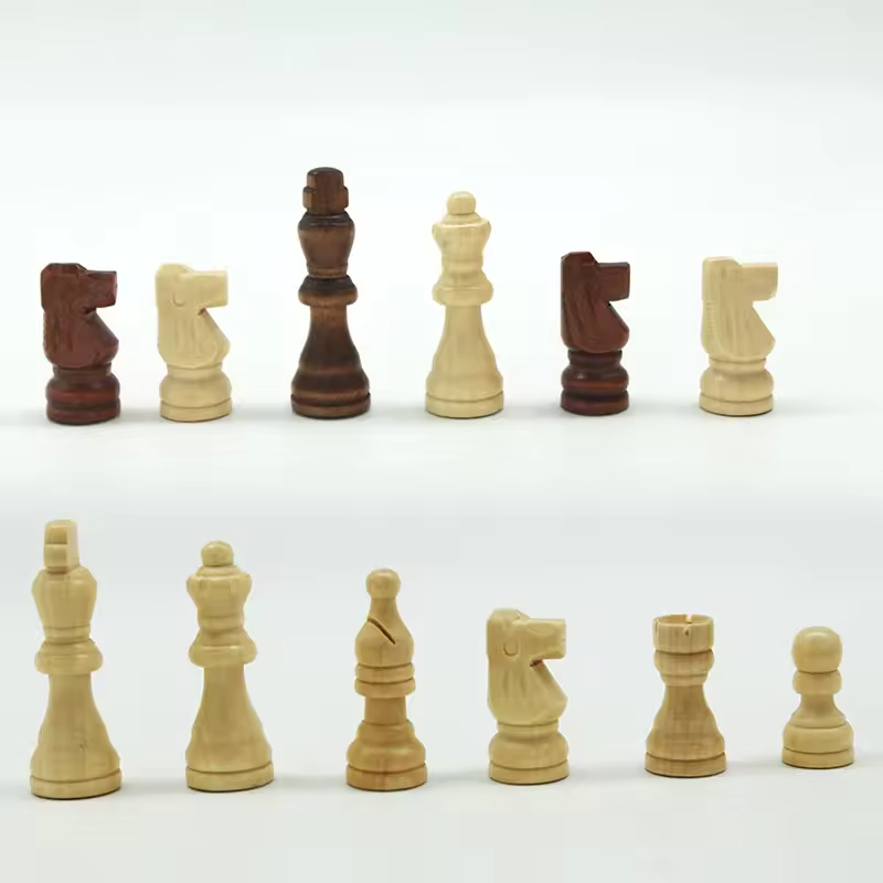  30 Years Factory 15" Wooden Chess Game Set Folding Chess Board Customization Accepted interior storage chess pieces FSC SALE.。