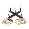 Yard Toss Game Ring Toss Outdoor Game Wood Rope Ring Toss Yard Game with Carrying Case