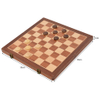 25 years Manufacturer 15" Wooden chess & Checkers SET Folding Board 3" King Height Chess Pieces Beech wood Vintage