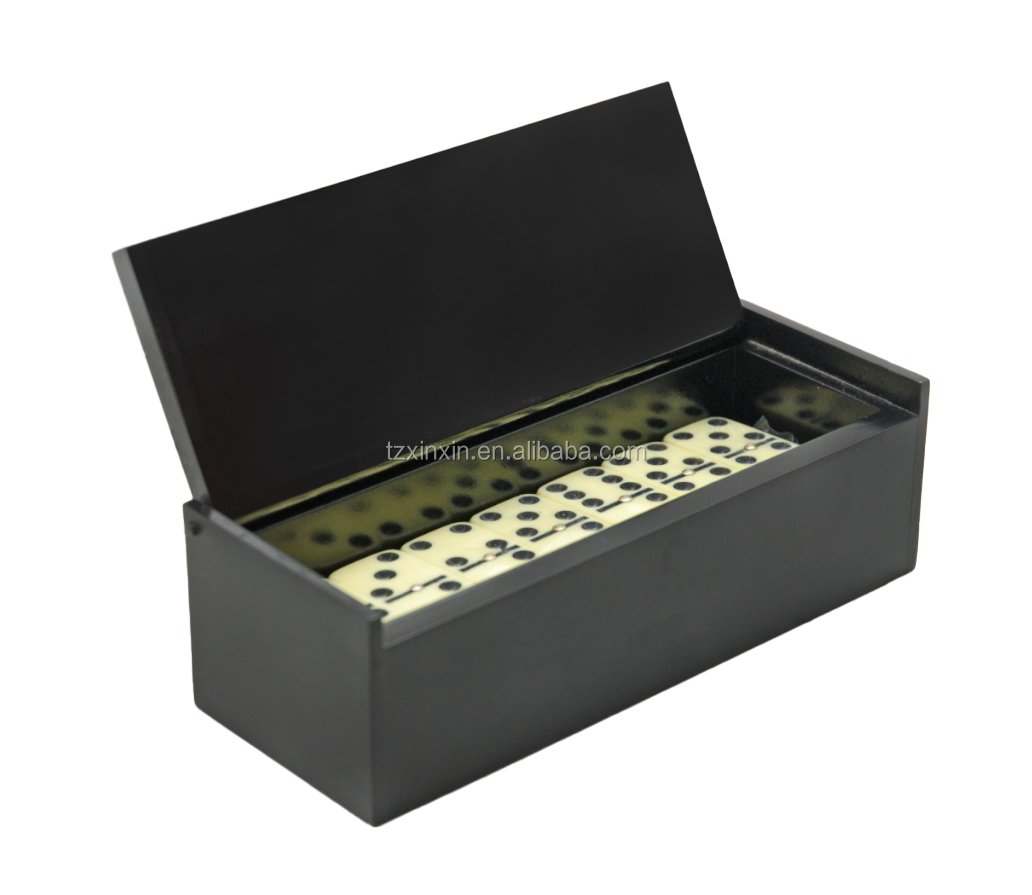  Classic Double 6 Dominoes Gift Set 28 Tiles Spinner Wooden Box Juegos de Mesa Casino Entertainment Durable Wooden Construction