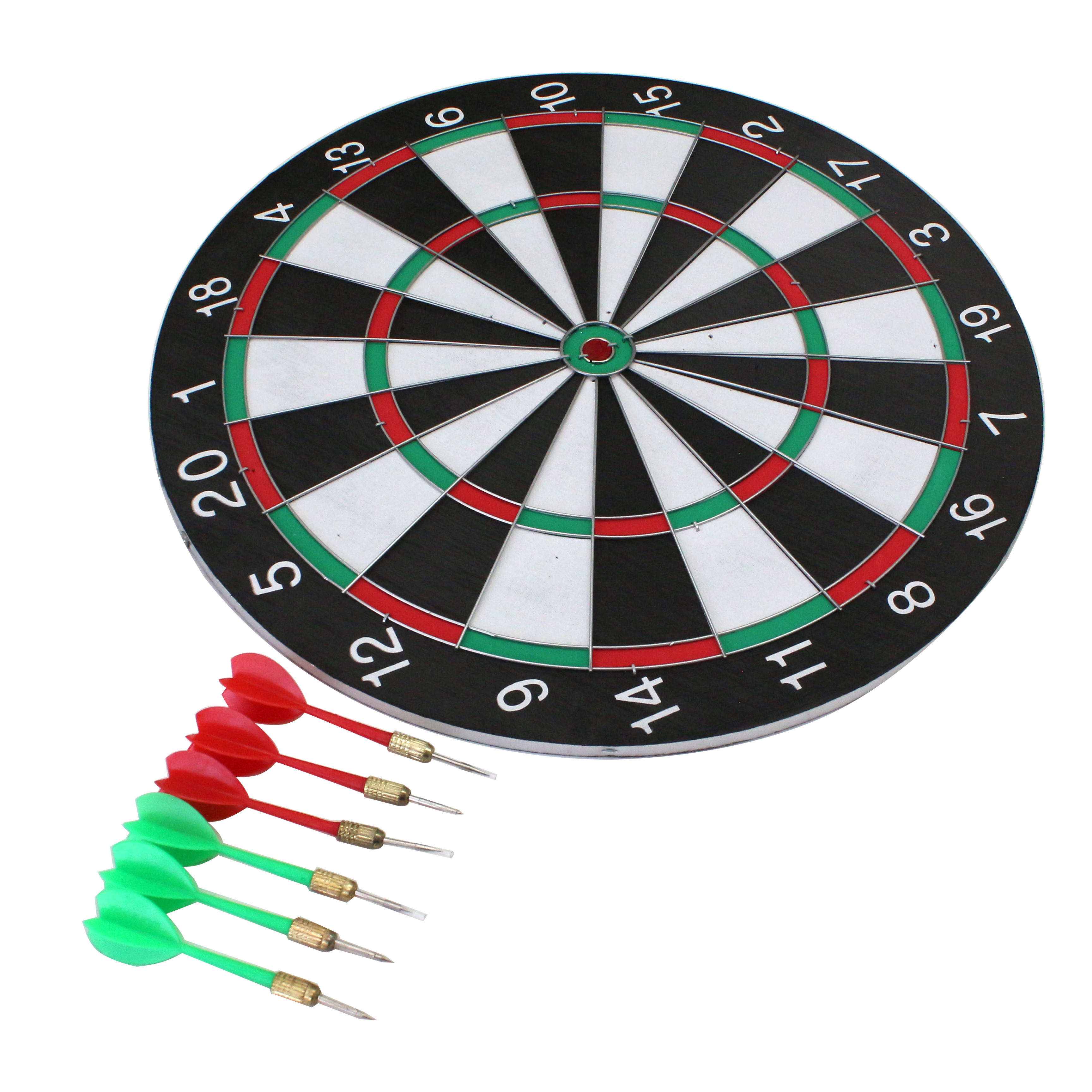  Dart Board Set 17inch Classic Style Dartboard with 6pcs Plastic Darts Set for Men&Ladies&Kids indoor party game