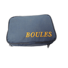 Bocce Ball Set 73mm Petanque Boules French Balls with 8 Silver Balls and Carry Bag for Outdoor Garden Beach Games.