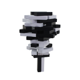 Black and white Wooden Stacking Tumble Tower Blocks Games Boys Girls 54 Pieces for Kids Family Party.