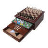 10 in 1 Board Game Set Travel-Friendly Family Games Backgammon Chinese Checkers Snakes and Ladders and More