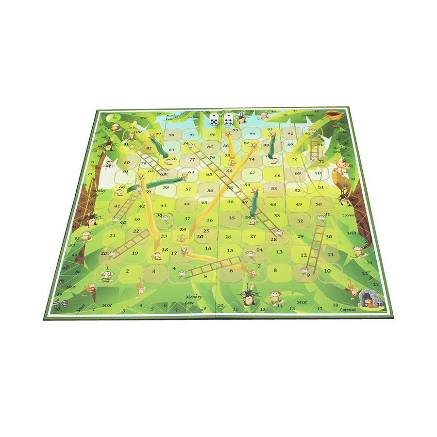  6 player Ludo Snakes and Ladders 2 in 1 Board Game Complete Set with Pegs 2 Dies for Family Game Night and Classroom for All Age