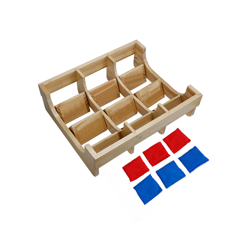 Tic-Tac-Toe Wood Game Set Classic Wooden Board Game for Kids Mini Travel Set