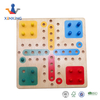 Wooden Ludo Board Game - Snakes and Ladders, 2 in 1 Reversible, 1-4 Players Family Dice Games Set for Kids, Adults, Classics Tabletop Version