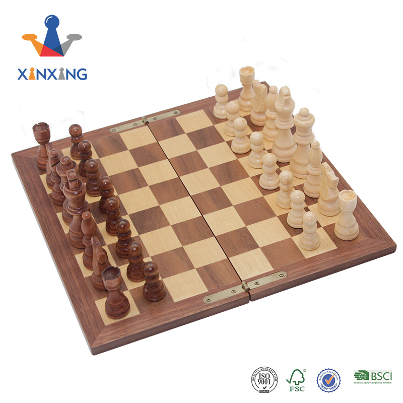 With Digital Clock Timer 15.5" Wooden Felted Chess Game Set Wooden Chess Board Interior Storage Chess Pieces Foldable Chessboard、