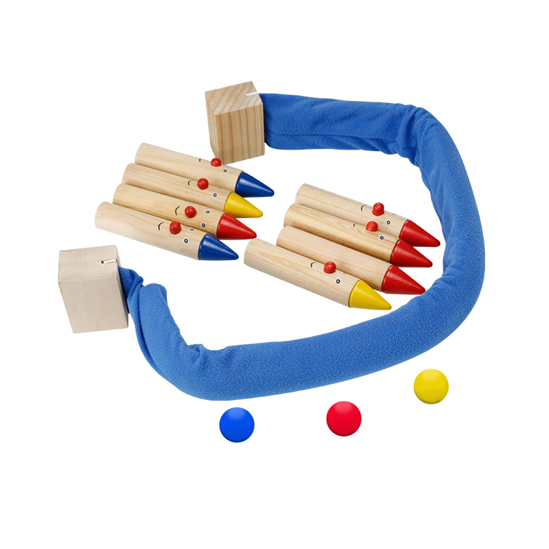 Outdoor Summer Game Colorful Bowling Set for Kids Children And Sports And Entertainment Wood Bowling Game Set