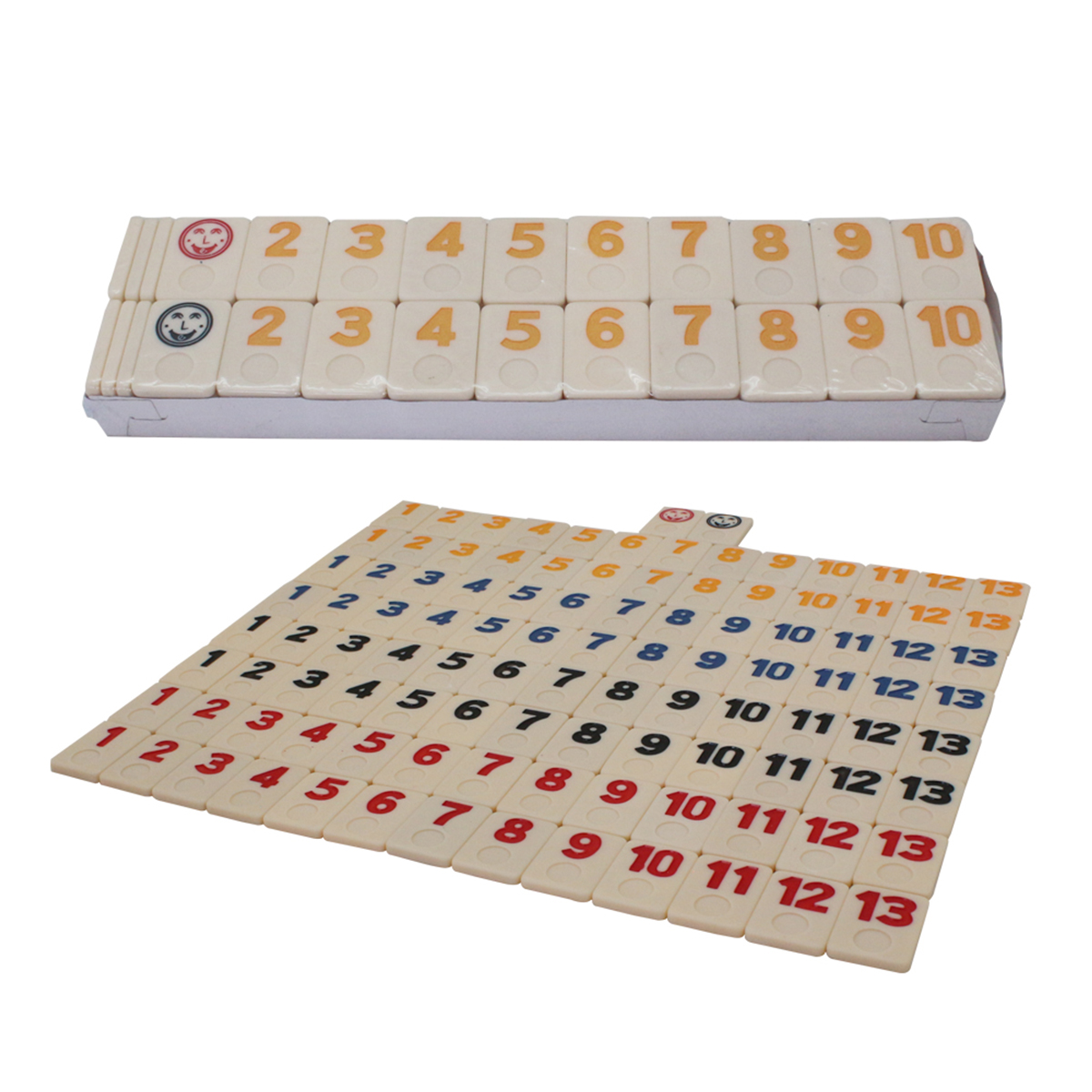 Melamine 106 Rummy Tiles Game Rummy Cube Sets Travel Game Outlasting Color Cards Only