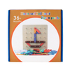 Wooden Montessori Nail Board Jigsaw Alphabet Puzzle Numbers Educational Learning Board for 3+ Years Old Preschool toy