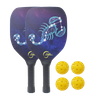 Wholesale Pickleball Paddles Wooden Edgeless Set with 2 Paddles 2 Balls Beginner Racket Pickle Ball Paddles