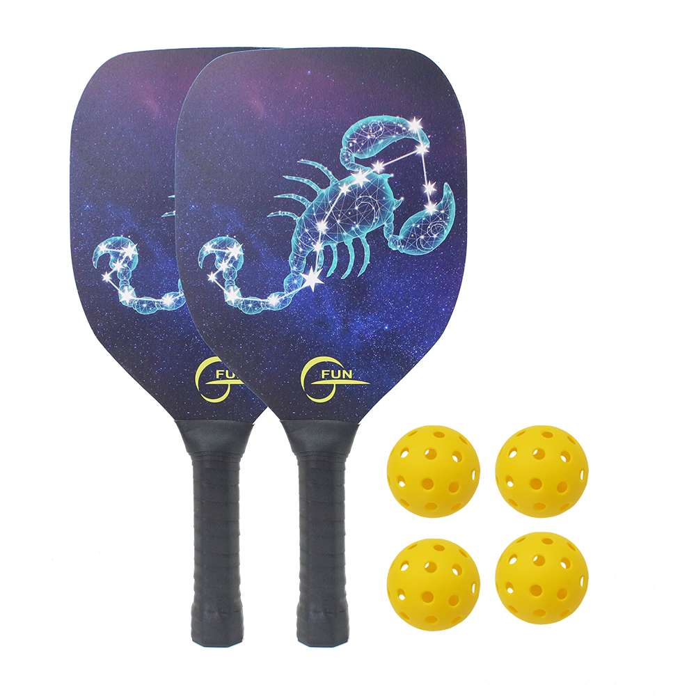 Wholesale Pickleball Paddles Wooden Edgeless Set with 2 Paddles 2 Balls Beginner Racket Pickle Ball Paddles