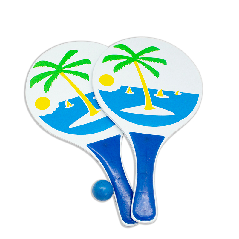 Factory Wholesale Beach Paddle Ball Set Wooden Racket Paddle Game Indoor And Outdoor Yard Tennis Racquet for Family Kids Adults