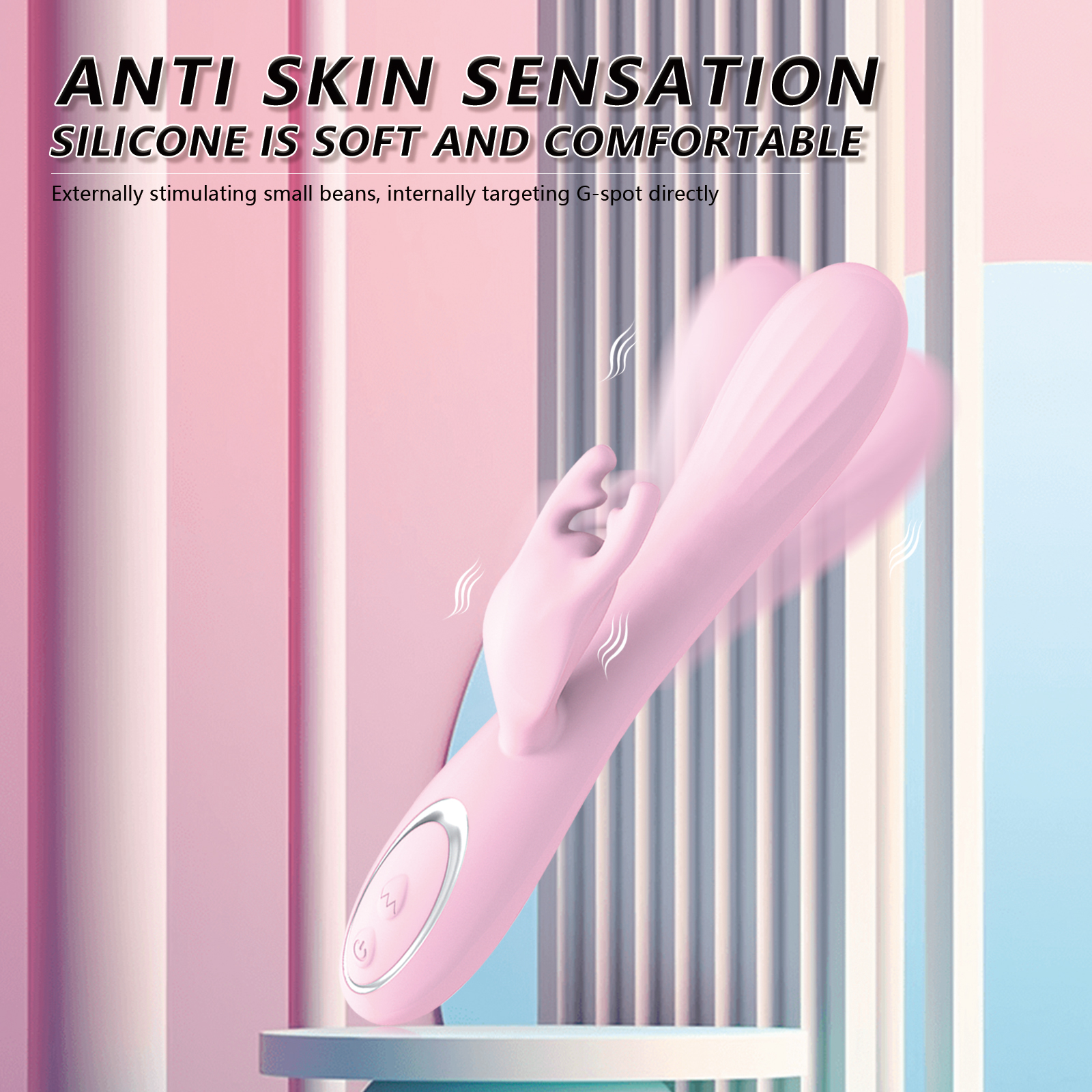 Vibrador de punto G, consolador resistente al agua con 12 potentes vibraciones, estimulador de Motor Dual para mujeres o diversi&oacute;n en pareja