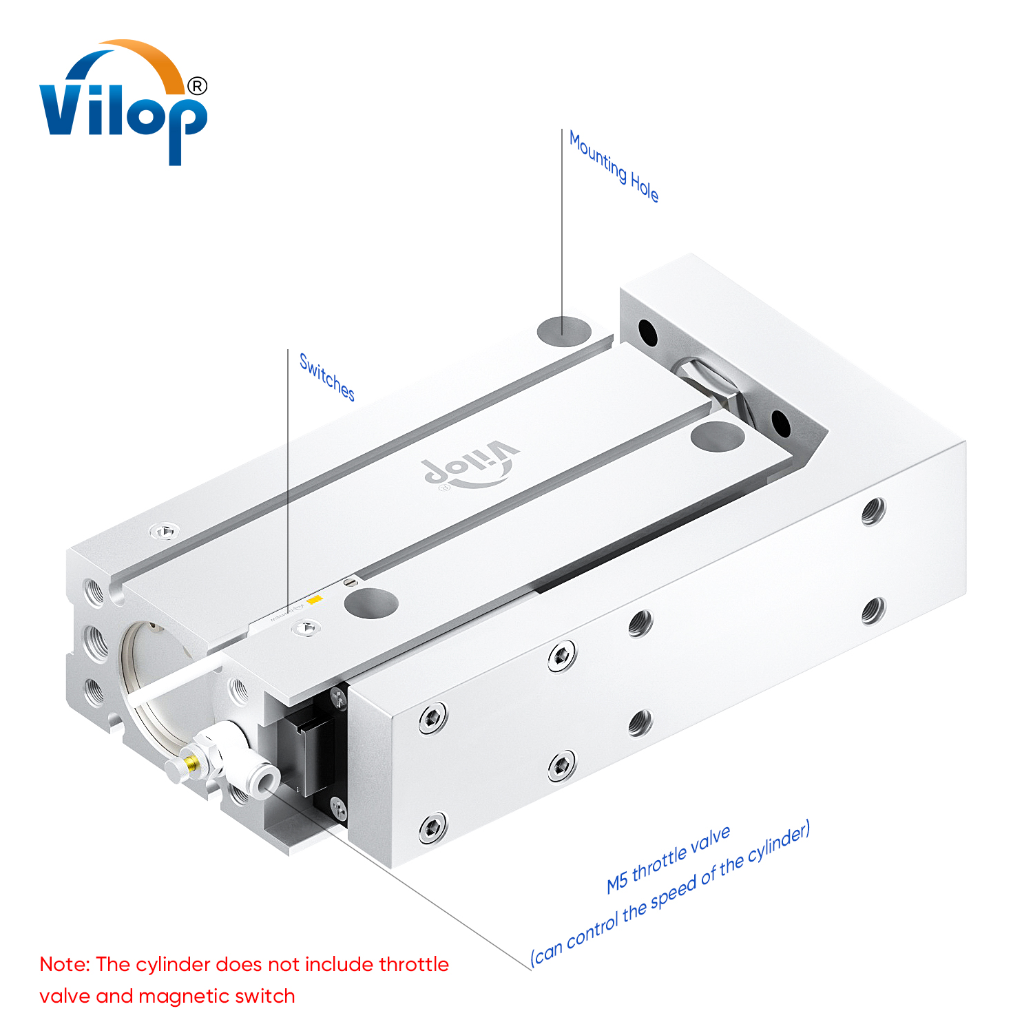 MXH Compact Slide Table Cylinders Bore Size 6 Standard 