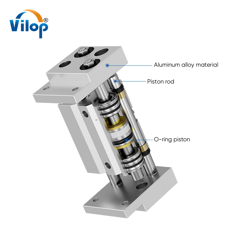 MHL2 Pneumatic Two Finger Gripper Parallel Type Bore Piston Cylinder in 8D 12D 16D 20D 25D Sizes for Farm Industries