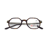Men's octagonal eyewear for reading plastic frame with metal temple