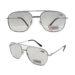 2020 popular commercial metallic photochromic reading glasses outdoor sunglasses