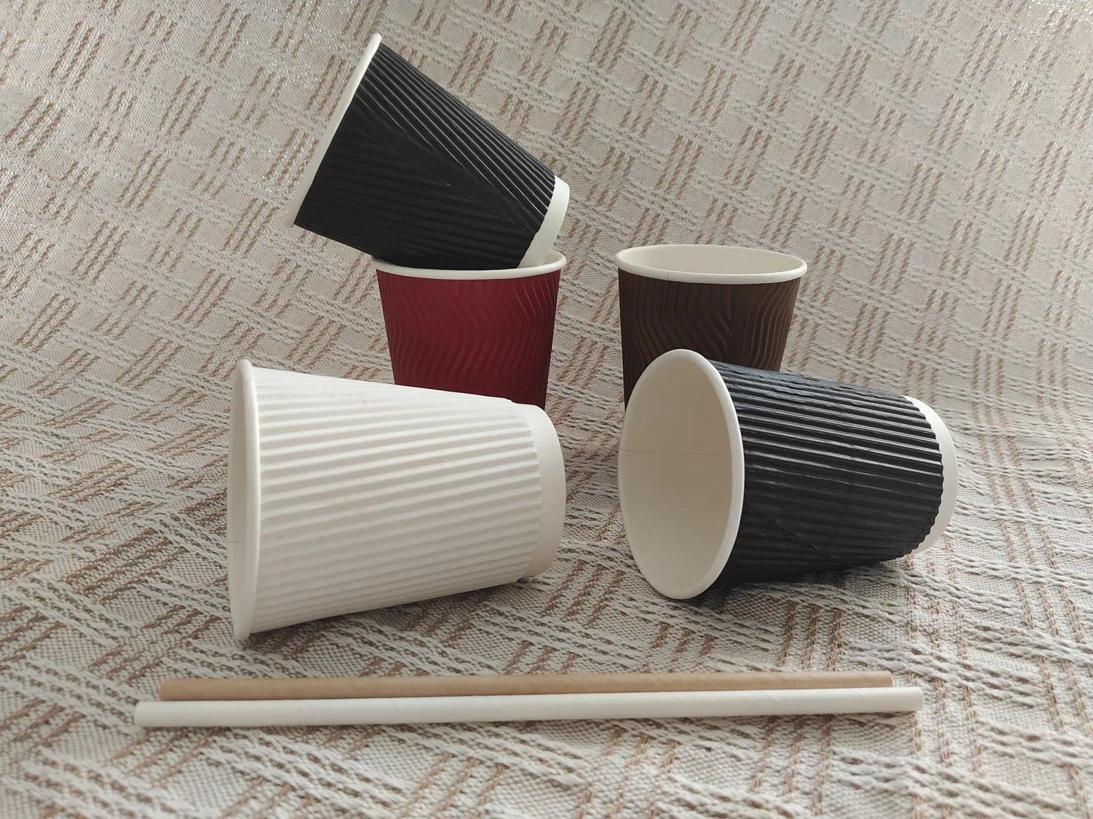 Vasos para beber Vaso de papel desechable de 7 oz para bebidas calientes