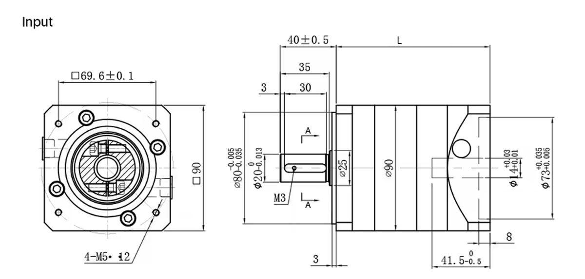 NEMA 34 Caja de cambios planetaria