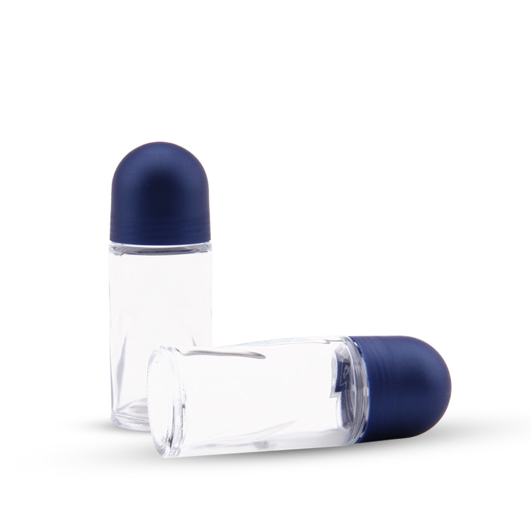 Embalagem de cosméticos por atacado de fabricação de boa qualidade 50 ml personalizada em rolo em garrafa de vidro 