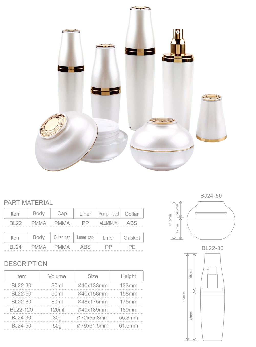 Flacon cosm&eacute;tique