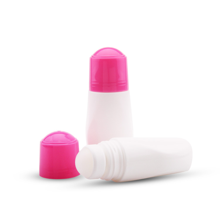 Rollo de desodorante de plástico vacío personalizado al por mayor para el cuidado de la piel de 50 ml en botella con bola de rodillo