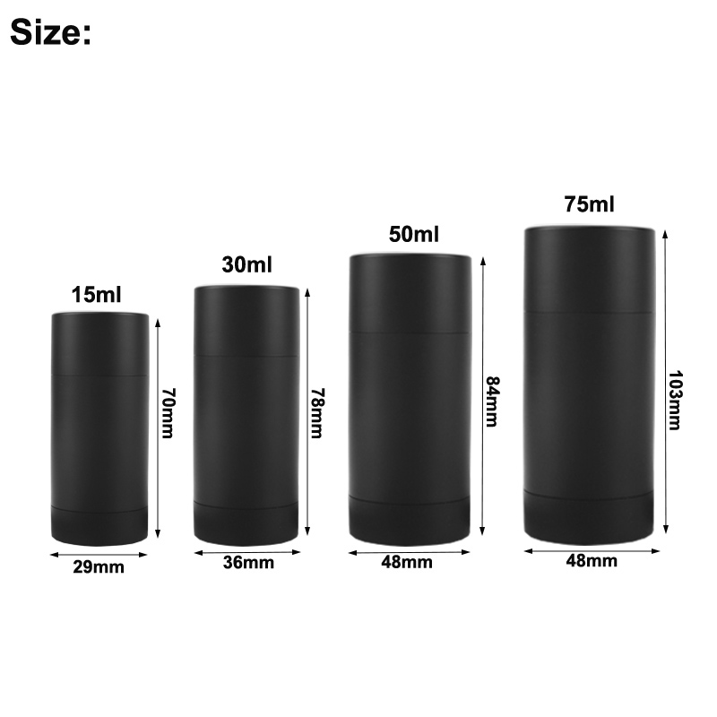 15g 30g 50g 75g plastique biodégradable tournant vide déodorant bouteilles déodorant bâton bouteille déodorant bouteille conteneur