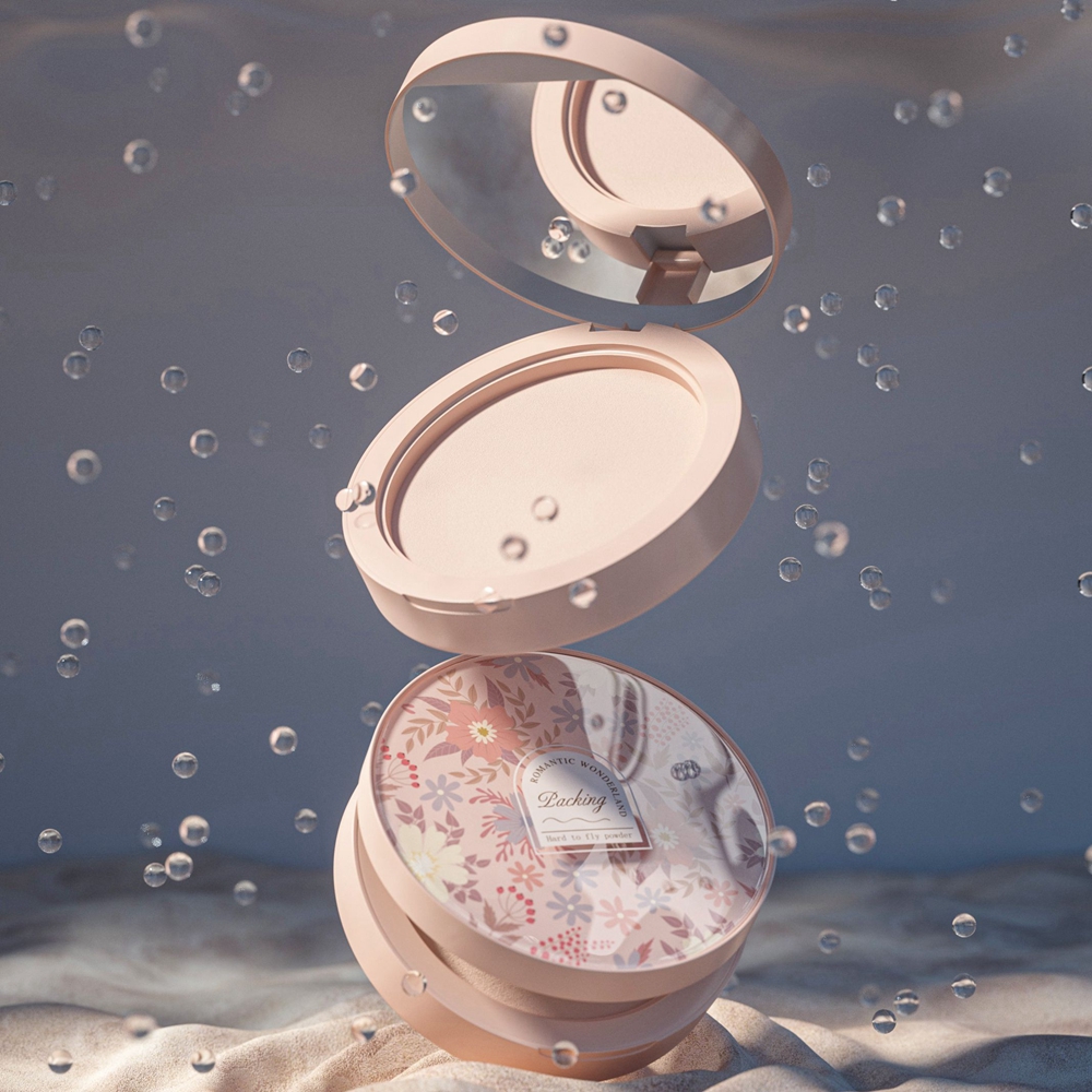 caja de polvo compacta