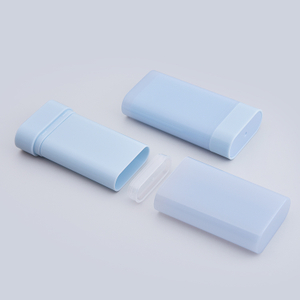 Fábrica 19g Oval Em Forma De Proteção Solar Vara Garrafa Skincare Bottom Filling Deodorant Container