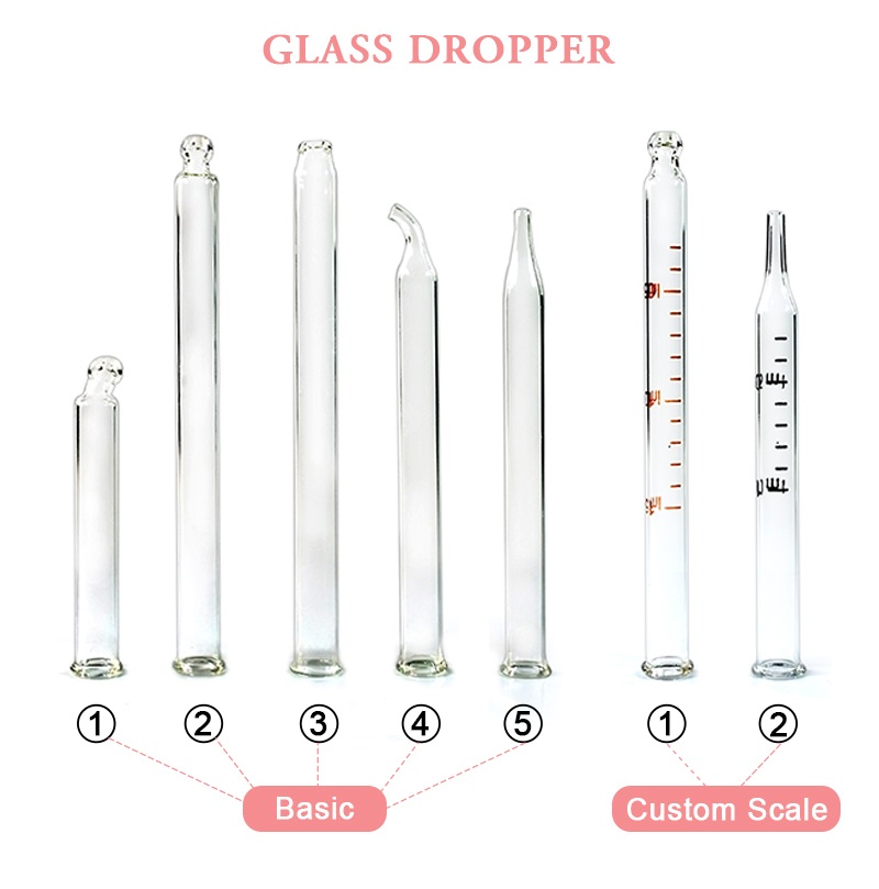 Pumpflasche aus Glas mit flacher Schulter