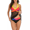 กระโปรงควบคุมหน้าท้อง ชุดชายหาด Tankini