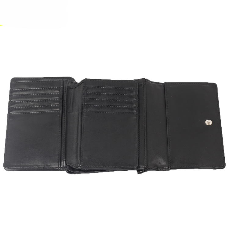 13587A PU Women Short Wallet with Advanced RFID Secure