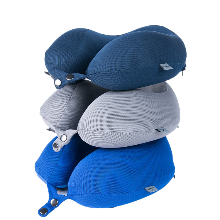 CoolMax Semi-inflated Half Memory Foam Inflatable Neck Pillow