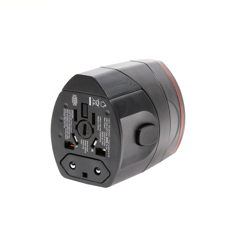 13684 All-in-one International Universal World Plug Travel Adapter with Usb