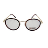 Retro Horn Rim Round Frame Transition Photochromic Glasses