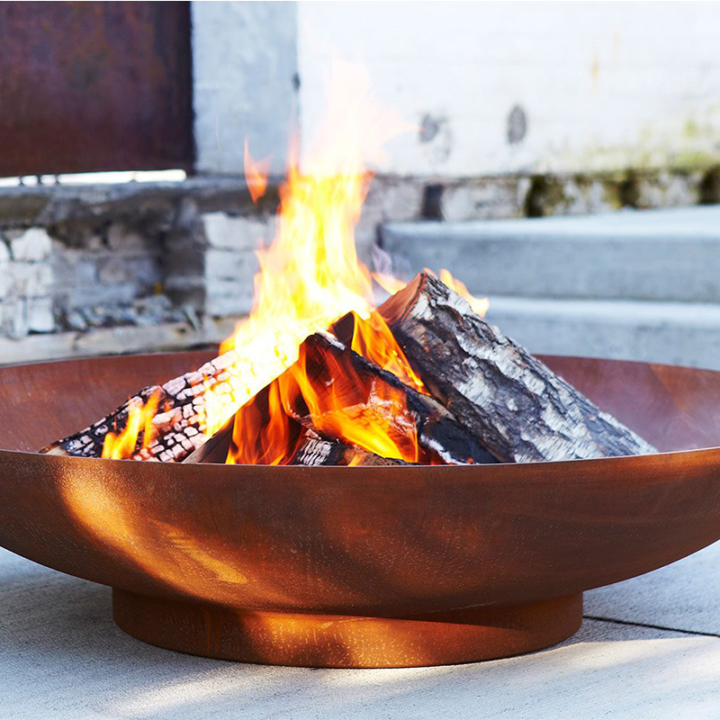 Corten steel fire pits