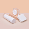 White Acrylic Jars And Bottles for Cosmetics, Square Acrylic Cosmetic Cream Jars, Round Acrylic Bottles for Cosmetics