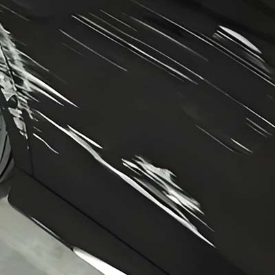 The stainless steel part with scratches