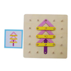 Wooden Montessori Nail Board Jigsaw Alphabet Puzzle Numbers Educational Learning Board for 3+ Years Old Preschool toy